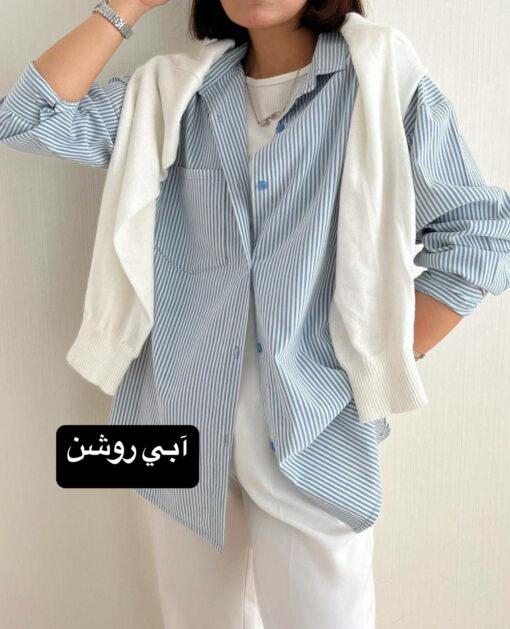 مانتو اسپرت راه راه ترند D كد 63856 - تصویر 5