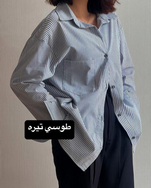 مانتو اسپرت راه راه ترند D كد 63856 - تصویر 2