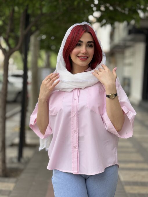 مانتو شوميزي نيلي E كد 8461744 - تصویر 23