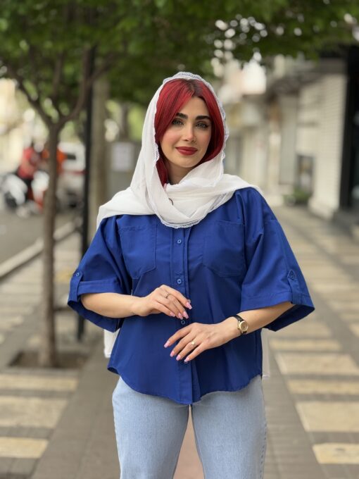 مانتو شوميزي نيلي E كد 8461744