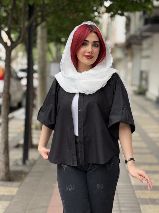 مانتو شوميزي نيلي E كد 8461744 - تصویر 18