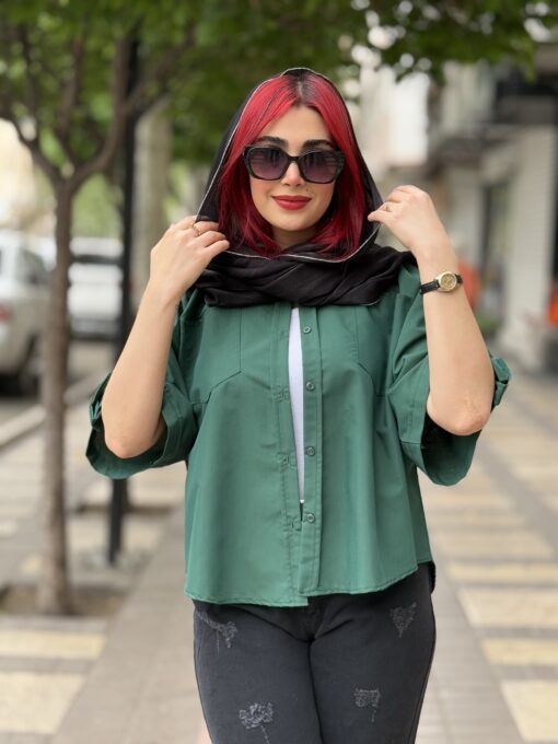 مانتو شوميزي نيلي E كد 8461744 - تصویر 13