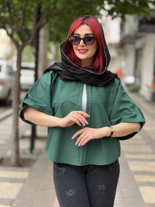 مانتو شوميزي نيلي E كد 8461744 - تصویر 15