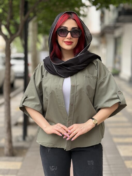 مانتو شوميزي نيلي E كد 8461744 - تصویر 10