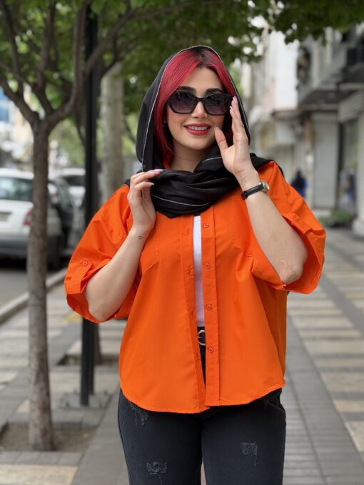 مانتو شوميزي نيلي E كد 8461744 - تصویر 8