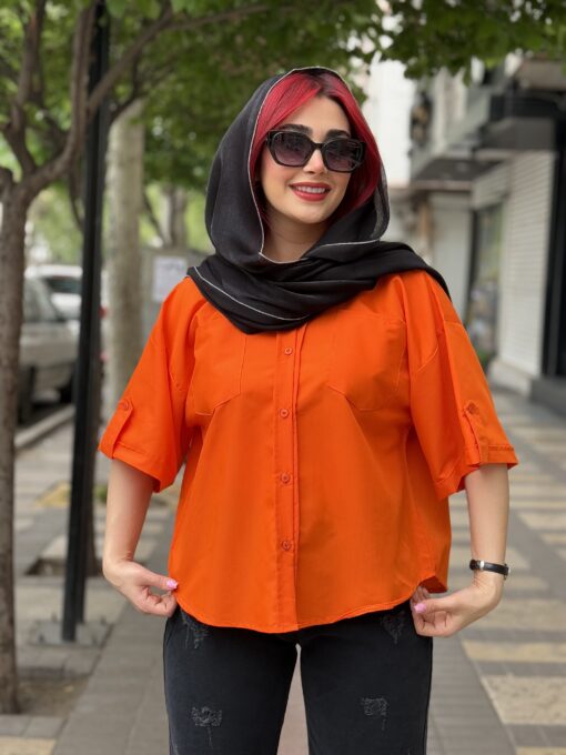 مانتو شوميزي نيلي E كد 8461744 - تصویر 9