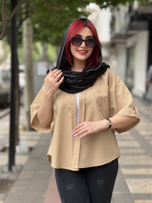 مانتو شوميزي نيلي E كد 8461744 - تصویر 6