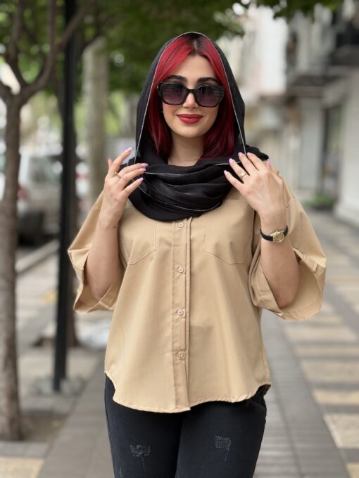 مانتو شوميزي نيلي E كد 8461744 - تصویر 7