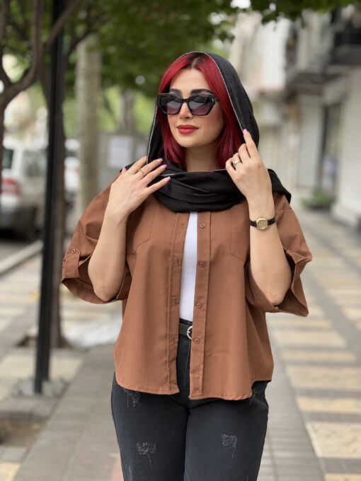 مانتو شوميزي نيلي E كد 8461744 - تصویر 4