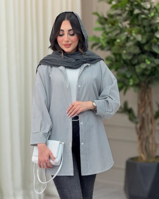 مانتو اسپرت راه راه کد 13677 - تصویر 5