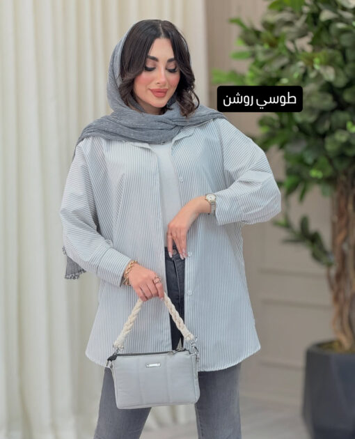 مانتو اسپرت راه راه کد 13677 - تصویر 3