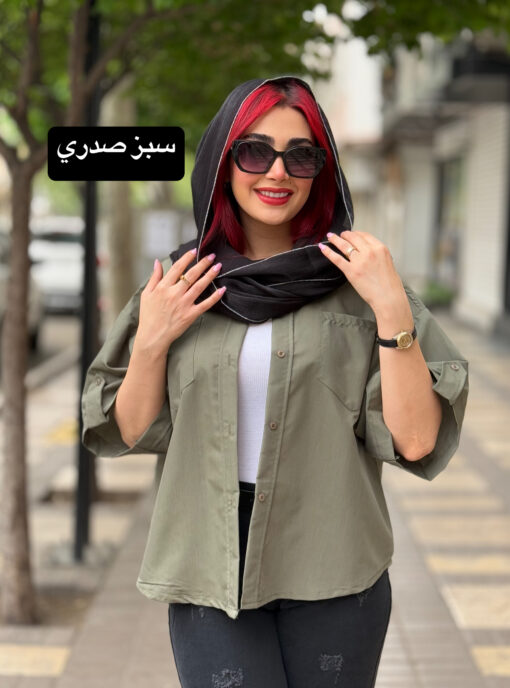 مانتو شوميزي نيلي E كد 8461744 - تصویر 3