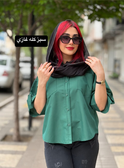 مانتو شوميزي نيلي E كد 8461744 - تصویر 2