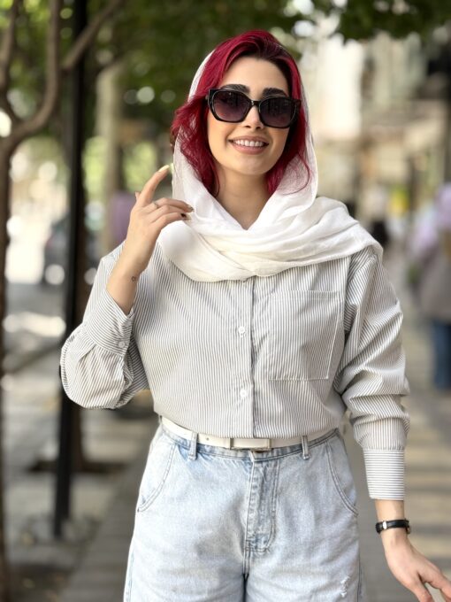 مانتو شوميزي راه راه E كد 75788 - تصویر 6