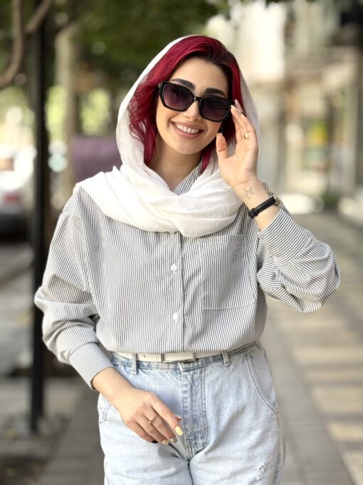 مانتو شوميزي راه راه E كد 75788 - تصویر 17