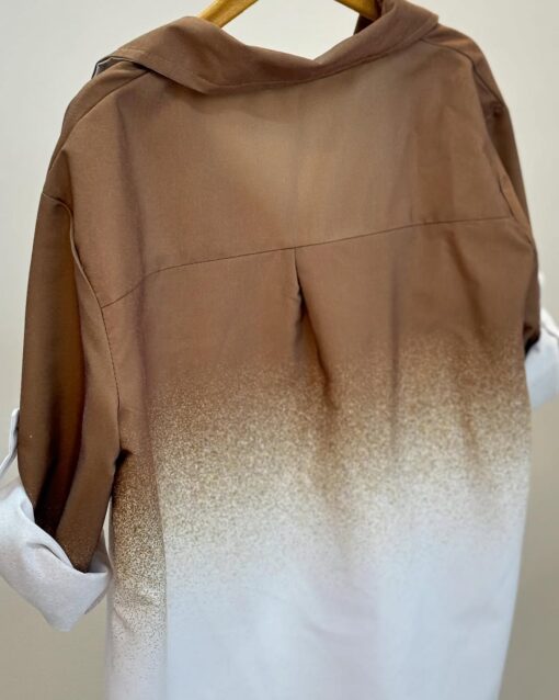 شومیز آبرنگی یقه‌دار كد 516456 - تصویر 8