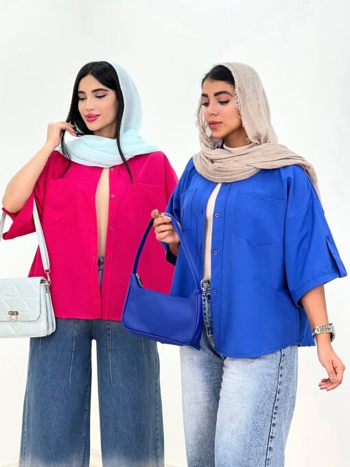 شومیز آستين پاگن ترانه كد 615677 - تصویر 11