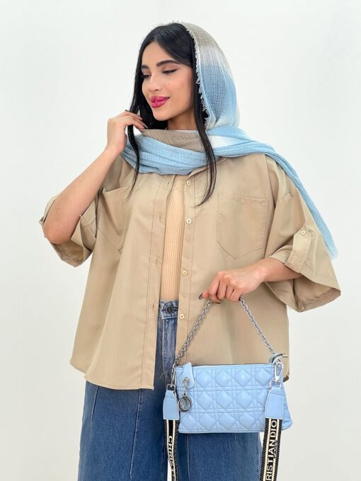 شومیز آستين پاگن ترانه كد 615677 - تصویر 7